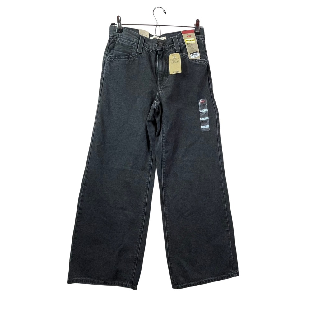 Levis 94 Baggy Wide Leg Jeans 29 x 31 Womens Black Y2K Cotton